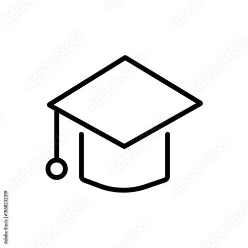 graduation hat vector icon