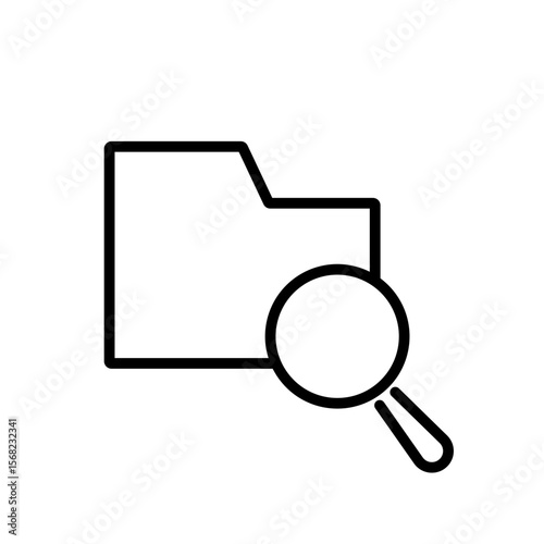  search important file vector icon
