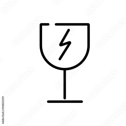 crack glass vector icon