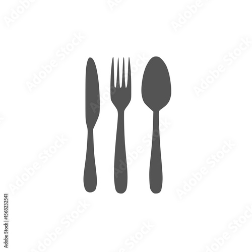 Spoon icon-  Kitchen utensil, dinning & cooking tools.