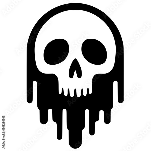 Ghost skull silhouette