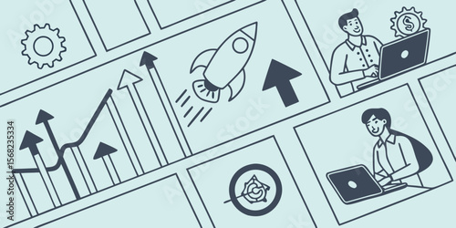 Business Growth and Success Concept Illustration