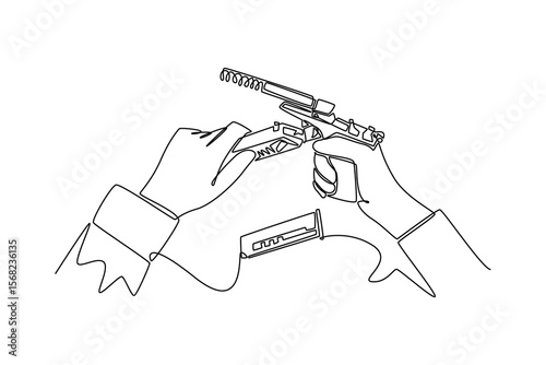 effects of world war concept. Single line draw design. Vector graphic illustration