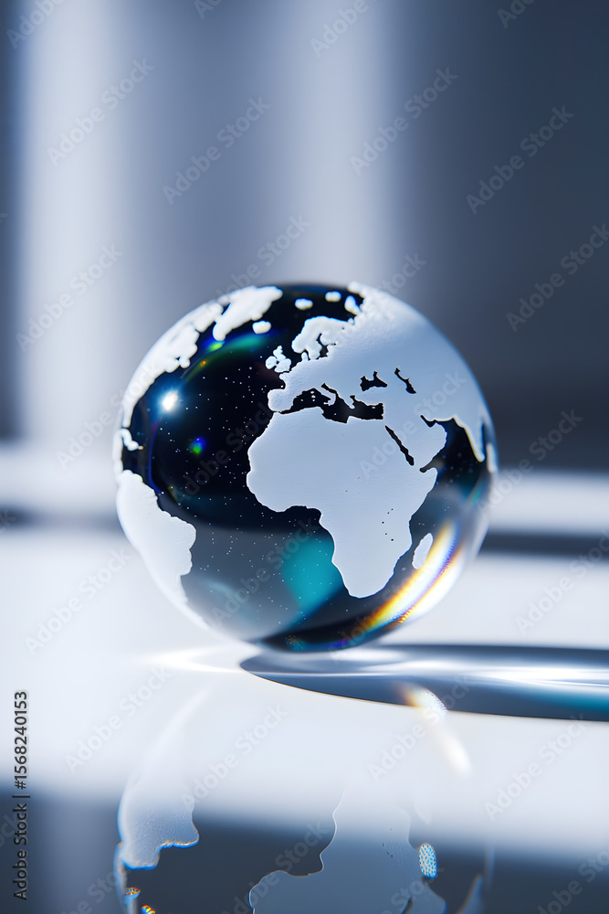 Fototapeta premium globe on blue background