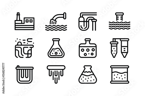 Industrial factory water discharge laboratory equipment and scientific glassware pipe