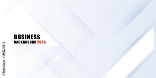 Business conference invitation poster template. Abstract white geometric background with space for your text. Ideal for web banner, poster, flyer, social media. Vector illustration