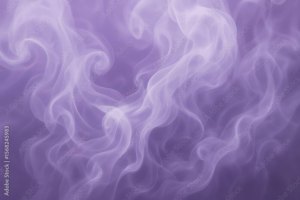 Obraz premium Soft lavender smoke swirls with airy motion on light purple background