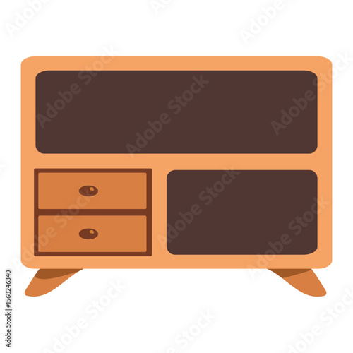 Interior items vector illustration set. Cartoon flat furniture with armchair, lamp, nightstand, house plants. Designer fashionable things for home interior apartment isolated on white