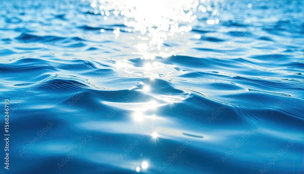 Naklejka premium Sunlit water surface texture