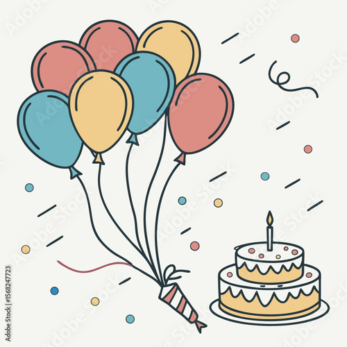 Birthday cake with candles vector design free online download.