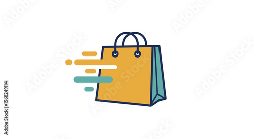 Shopping bag in motion