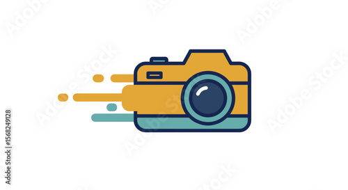 Digital camera illustration with motion effects