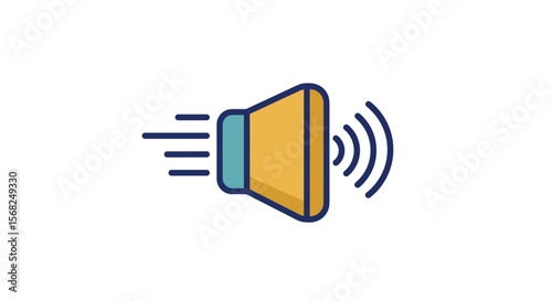 Sound waves emanating from a loudspeaker