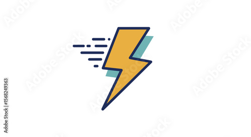 Lightning bolt illustration on a white background Free Download Lightning bolt illustration on a white background - GFXLoad