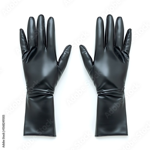 black gloves isolated on white
