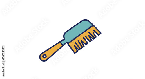Gardening rake tool illustration on white background