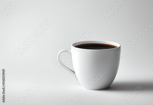 Wallpaper Mural A white coffee cup with black coffee, product photography, white background Torontodigital.ca