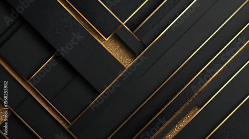 Abstract Black and Gold Textured Modern Background