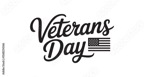Elegant Veterans Day Celebration Design Patriotic and Respectful Honoring American Heroes and Military Service Through Symbolic Imagery and Typography