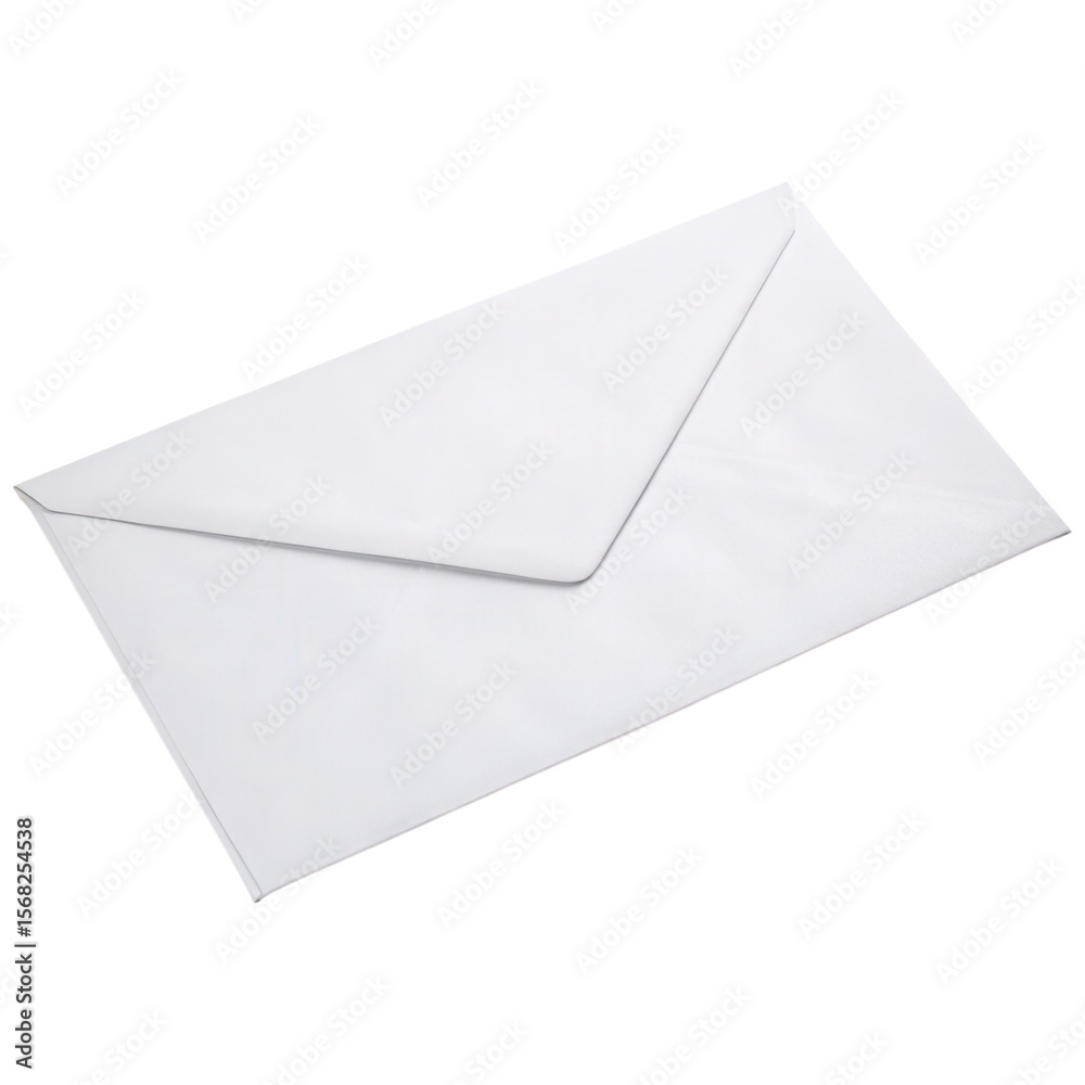Various isolated white envelopes resting on a clean white background for creative use and design purposes Various isolated white envelopes resting on a clean white background for creative use and design purposes