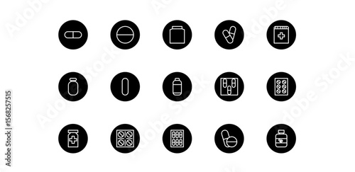 illustration of medicine pack icon
