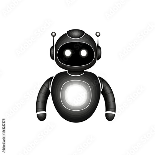 Simple Vector Robot for Technology and AI Concepts. (AI Generated)