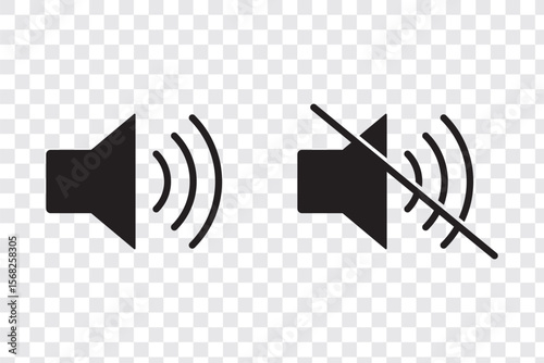 Speaker volume icon in trendy flat style design. Vector graphic illustration. Suitable for website design, logo, app, and ui. EPS 10.