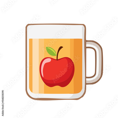 Hot Apple Cider Beverage Icon Isolated on a Transparent Background