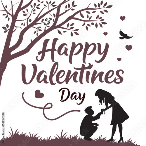 Valentine proposal girlfriend vector free online design.