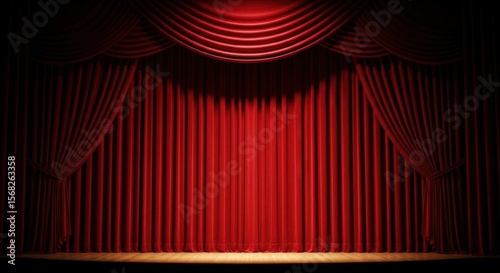 Wallpaper Mural Majestic Red Theater Curtains A Dramatic Stage Setting Torontodigital.ca