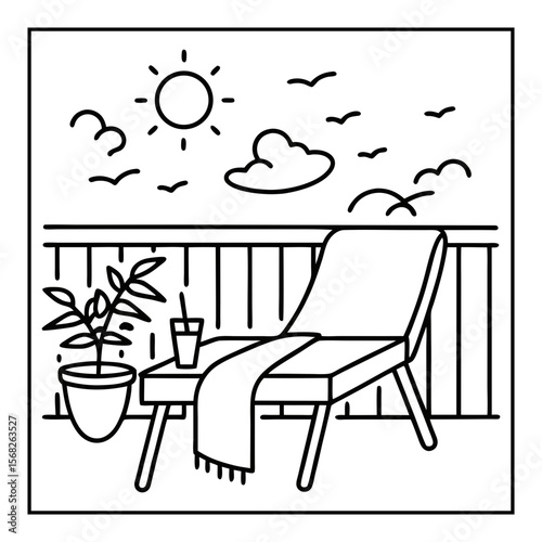 black and white summer coloring pages