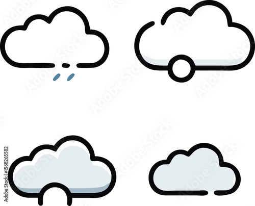 Cloud icons set