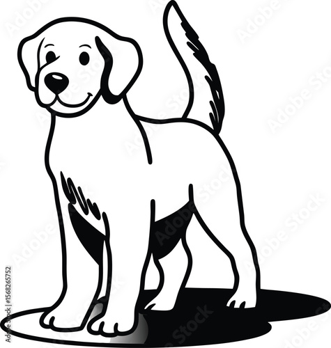 Vector illustration of a dog