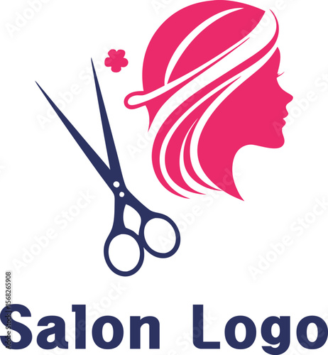 Unique hair salon logo design