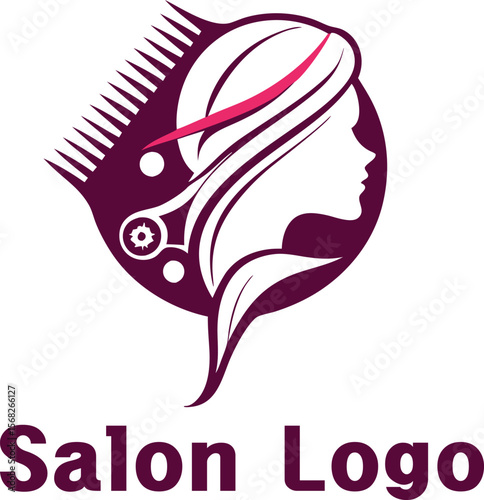 Salon logo design illustration
