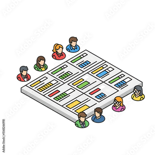Team scheduling and task management using online board.