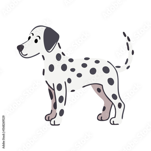 vector illustration of a black dog