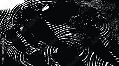 Abstract Dark Vector Art: Grunge Texture, Dramatic Lines, Intense Mood