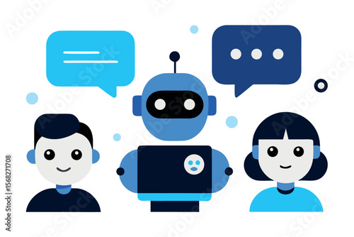 Web Marketing & Social Network Communication – Vector Set of People in Digital Media Activities