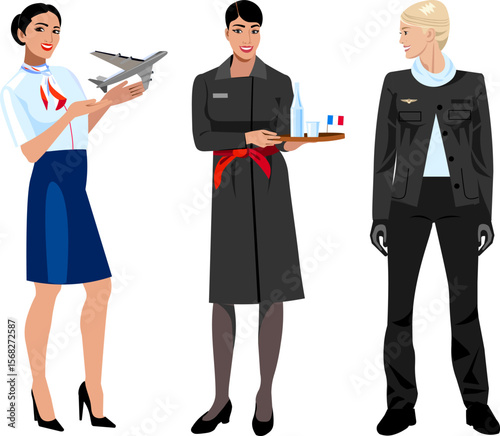 French flight attendants
