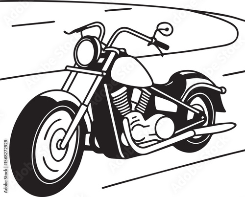vector illustration of a motorcycle