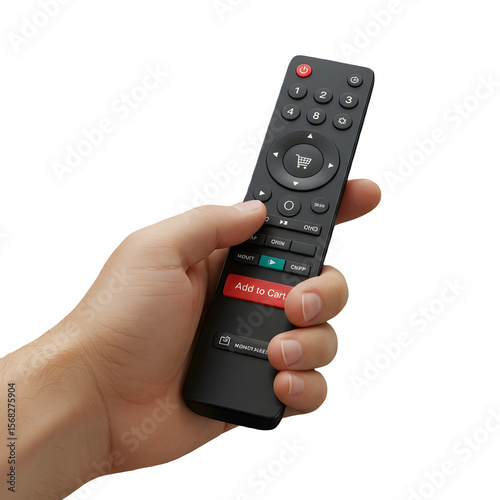 hand holding remote control ,PNG,
