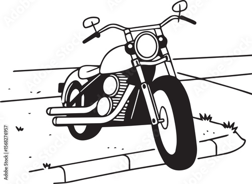 vector illustration of a motorcycle