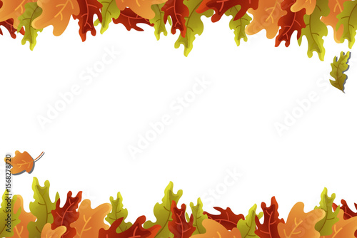 autumn border oak leaf for autumn season