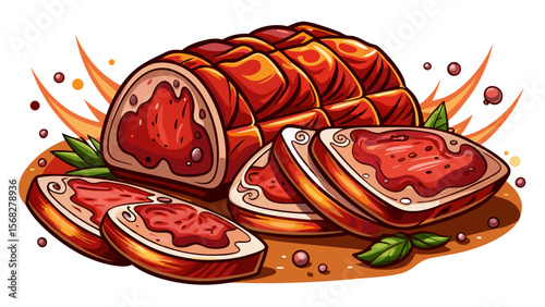 St. Louis Style Ribs, meaty and thick-cut, show off bold spice rub and tender meat separating from bone, presented with artistic precision.