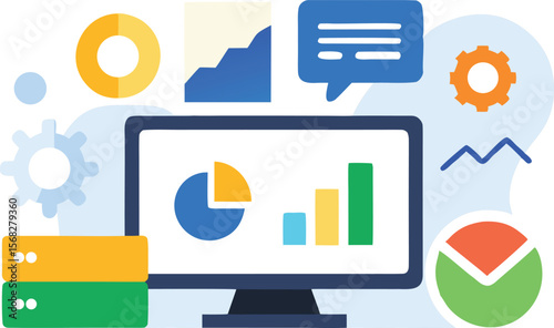 Data analytics dashboard showing key performance indicators