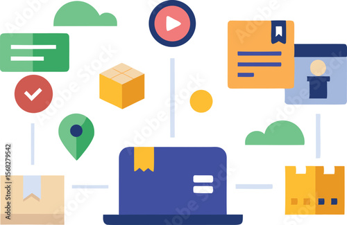 Global supply chain management system online logistics network