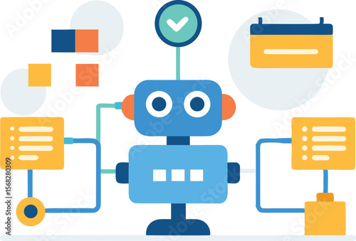 Automated data processing system robot workflow technology