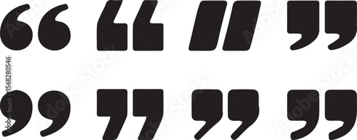 Quote Mark Variety Vector Pack: Typography, Punctuation, and Speech Icon Set for Design , png quote mark , transparent quote mark vector design illustration 

