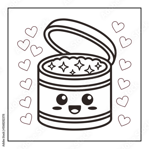 cute girl things coloring book 